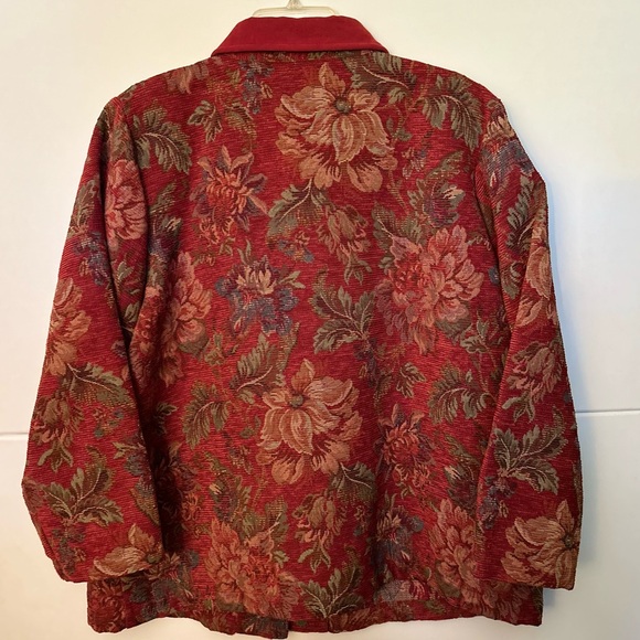 Susan Graver Style LS tapestry floral design blazer…size 1X - Picture 2 of 3